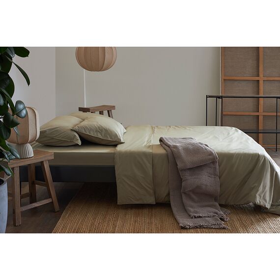 Набор наволочек из стираного перкаля бежево-серого цвета из коллекции Essential, 50х70 см, Tkano, изображение 3