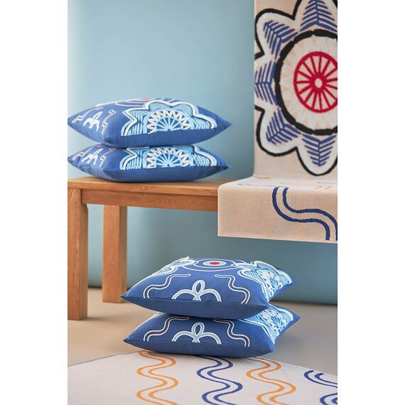 Плед из хлопка по мотивам эвенских орнаментов из коллекции Cultural Heritage, 130х180 см, Tkano, изображение 5