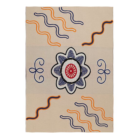 Плед из хлопка по мотивам эвенских орнаментов из коллекции Cultural Heritage, 130х180 см, Tkano, изображение 2