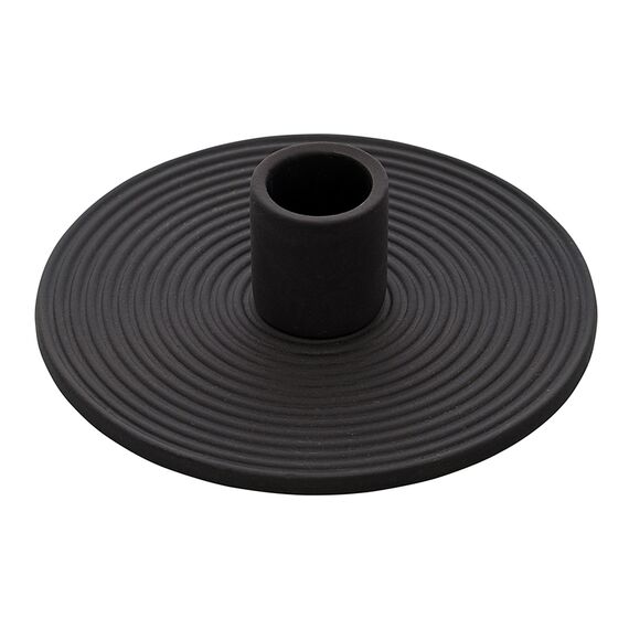 Подсвечник из каменной керамики графитового цвета из коллекции Essential, Tkano, изображение 2