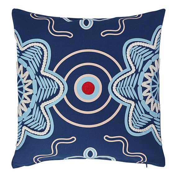 Подушка декоративная по мотивам эвенских орнаментов из коллекции Cultural Heritage, 45х45 см, Tkano