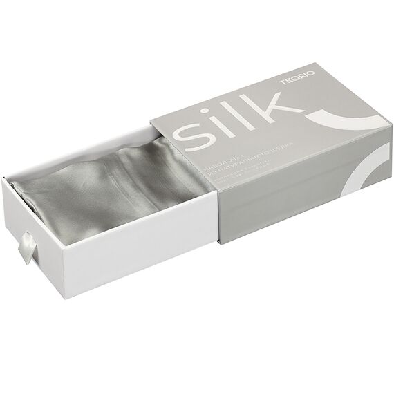 Наволочка из натурального шелка светло-серого цвета из коллекции Essential, 50х70 см, Tkano, изображение 15