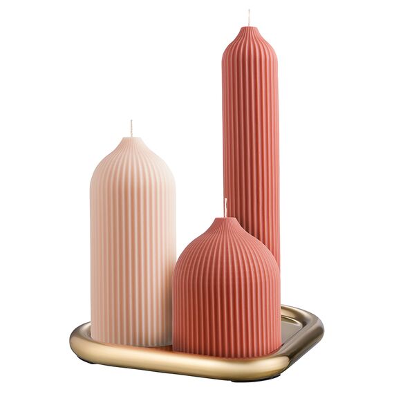 Подсвечник треугольный с титановым покрытием из коллекции Edge, 21х17 см, Tkano, изображение 2