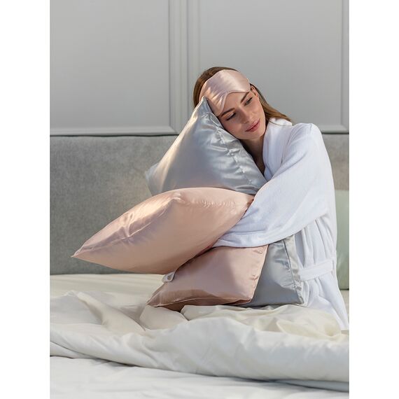 Наволочка из натурального шелка цвета пыльной розы из коллекции Essential, 50х70 см, Tkano, изображение 9