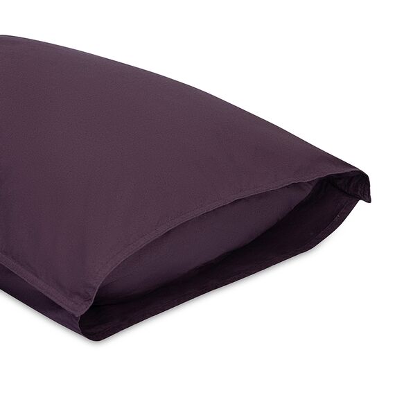 Набор наволочек из стираного перкаля сливового цвета из коллекции Essential, 50х70 см, Tkano, изображение 10