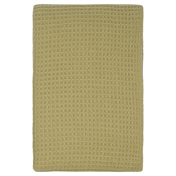 Плед из шерсти травянисто-зеленого цвета из коллекции Essential, 130х180 см, Tkano