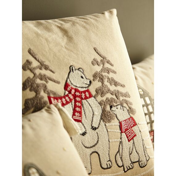 Подушка декоративная Festive bears из коллекции New Year Essential, 45х45 см, Tkano, изображение 5