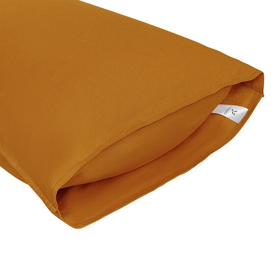 Набор наволочек изо льна и хлопка цвета карри из коллекции Essential, 50х70 см, Tkano, изображение 4