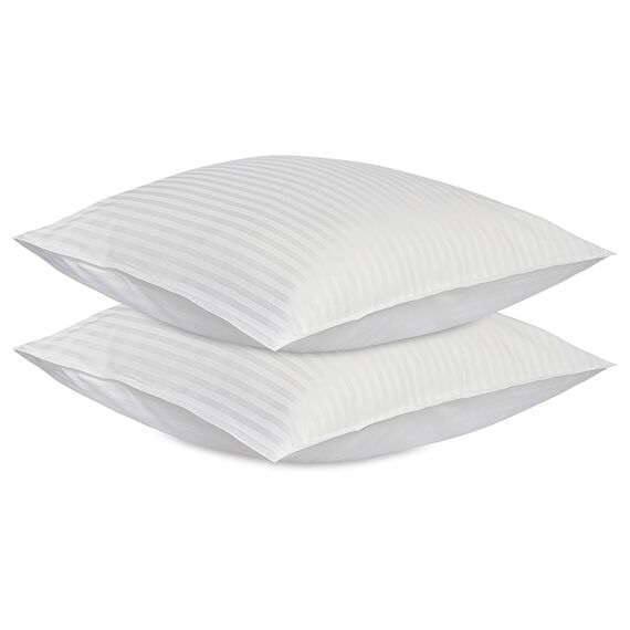 Набор наволочек из страйп-сатина из коллекции Essential, 70х70 см, Tkano