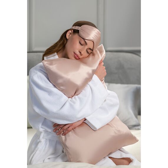 Наволочка из натурального шелка цвета пыльной розы из коллекции Essential, 50х70 см, Tkano, изображение 8