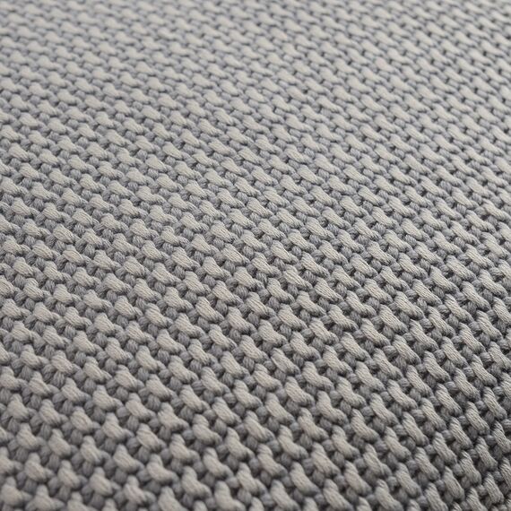 Подушка декоративная из стираного хлопка серого цвета из коллекции Essential, 45х45 см, изображение 6