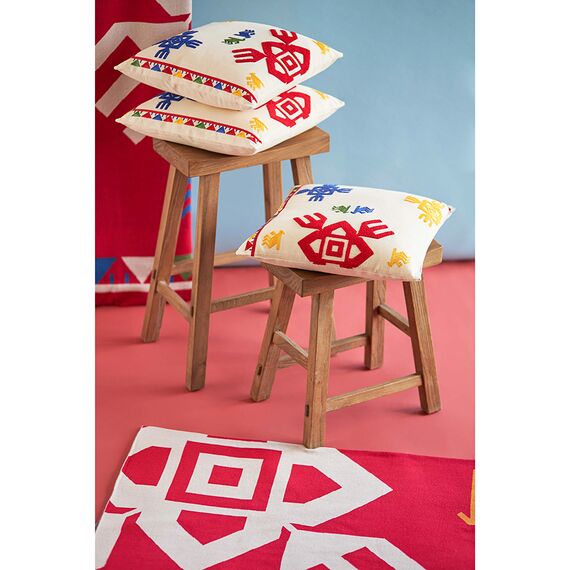 Подушка декоративная по мотивам чувашских орнаментов из коллекции Cultural Heritage, 45х45 см, Tkano, изображение 3