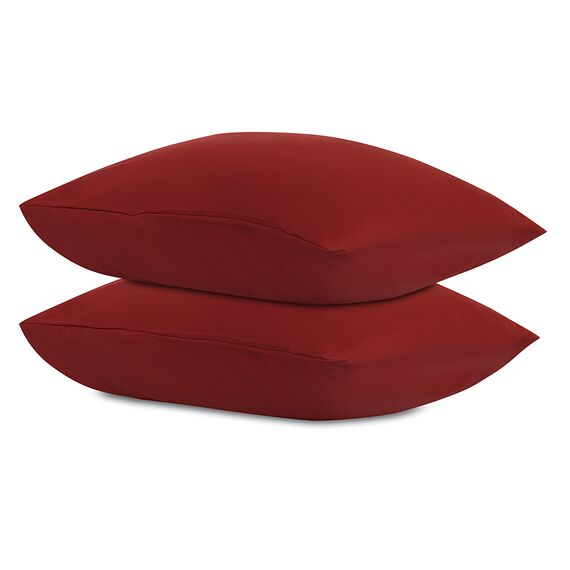 Набор наволочек изо льна и хлопка цвета копченой паприки из коллекции Essential, 50х70 см, Tkano