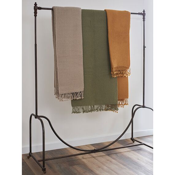 Плед из шерсти бежево-серого цвета из коллекции Essential, 130х180 см, Tkano, изображение 7