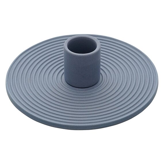 Подсвечник из каменной керамики темно-синего цвета из коллекции Essential, Tkano, изображение 3