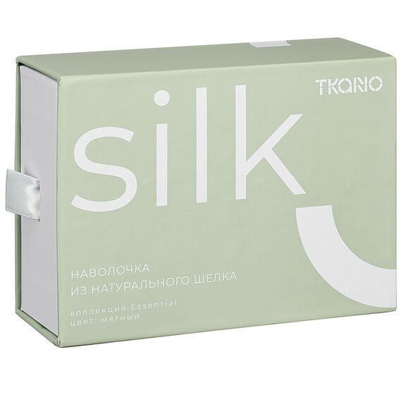 Наволочка из натурального шелка мятного цвета из коллекции Essential, 50х70 см, Tkano, изображение 11