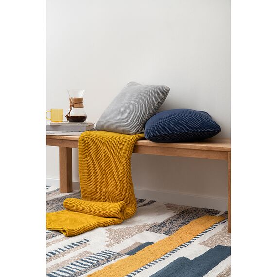 Подушка декоративная из стираного хлопка серого цвета из коллекции Essential, 45х45 см, изображение 2