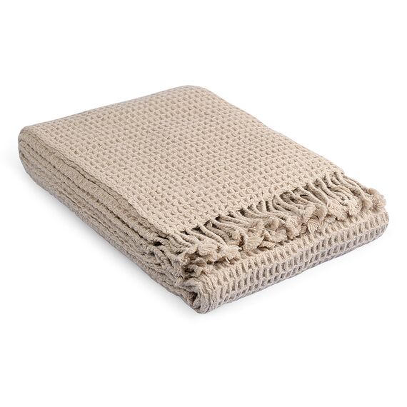 Плед из шерсти бежево-серого цвета из коллекции Essential, 130х180 см, Tkano, изображение 12