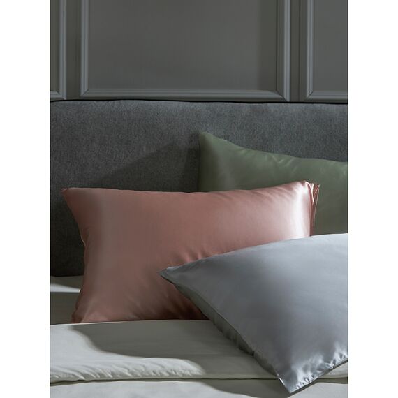 Наволочка из натурального шелка цвета пыльной розы из коллекции Essential, 50х70 см, Tkano, изображение 5