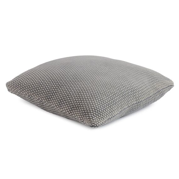 Подушка декоративная из стираного хлопка серого цвета из коллекции Essential, 45х45 см, изображение 4