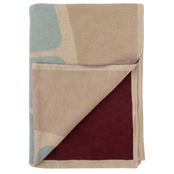 Плед из хлопка с рисунком Tea plantation из коллекции Terra, 130х180 см, изображение 6