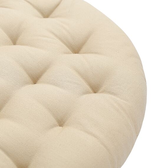 Подушка на стул круглая из хлопка бежевого цвета из коллекции Essential, 35 см, Tkano, изображение 10