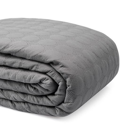 Покрывало стеганое Solid dots серого цвета из коллекции Essential, 230х250 см, Tkano, изображение 12