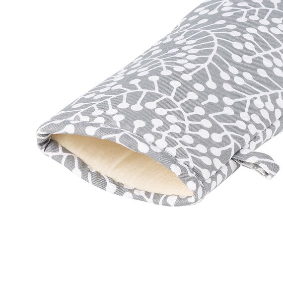 Прихватка-варежка серого цвета с принтом Спелая Смородина из коллекции Scandinavian touch, 14х32 см, изображение 4