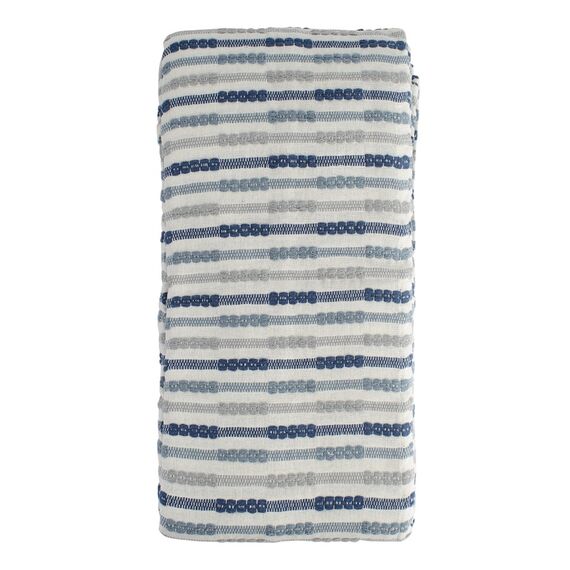 Покрывало из хлопка в полоску из коллекции Ethnic, 180х250 см, изображение 3