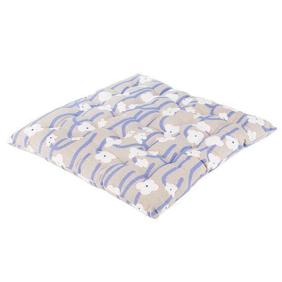 Подушка на стул из хлопка с принтом Полярный цветок из коллекции Scandinavian touch, 40х40 см, изображение 3