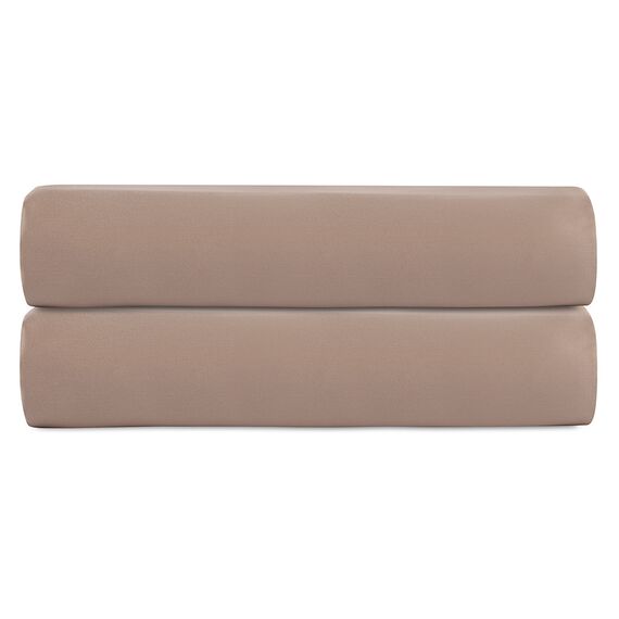 Простыня из сатина светло-коричневого цвета из коллекции Essential, 180х270 см, изображение 2