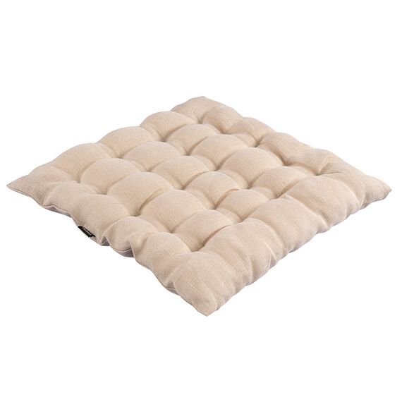 Подушка на стул из стираного льна бежевого цвета из коллекции Essential, 40х40x4 см, Tkano, изображение 2