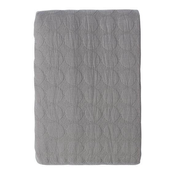 Покрывало стеганое Solid dots серого цвета из коллекции Essential, 230х250 см, Tkano, изображение 10