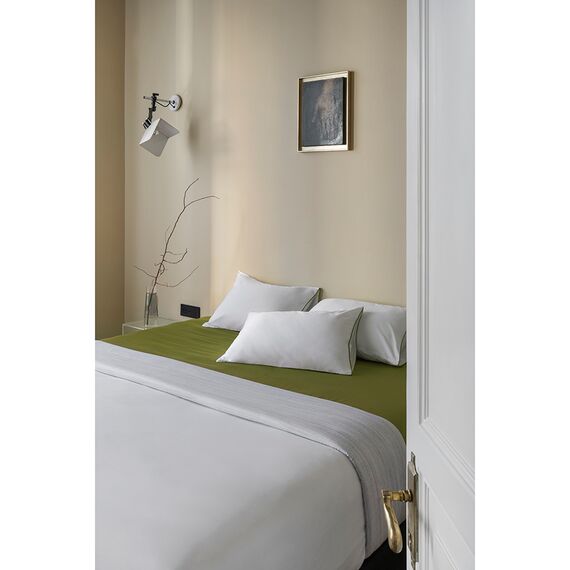 Простыня из сатина из коллекции Meditation, olive, 240х270 см, Tkano, изображение 5