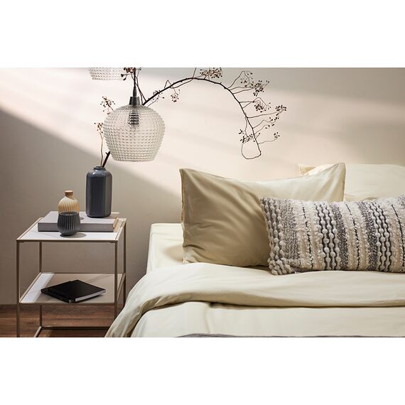 Простыня из сатина серо-бежевого цвета с брашинг-эффектом из коллекции Essential, 240х270 см, Tkano, изображение 4