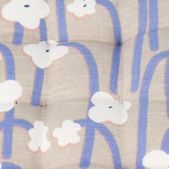 Подушка на стул из хлопка с принтом Полярный цветок из коллекции Scandinavian touch, 40х40 см, изображение 5