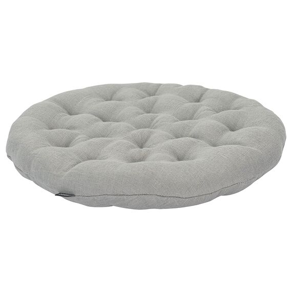 Подушка на стул круглая из стираного льна серого цвета из коллекции Essential, 40х40x4 см, изображение 2