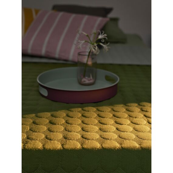 Покрывало стеганое Solid dots оливкового цвета из коллекции Essential, 230х250 см, Tkano, изображение 7