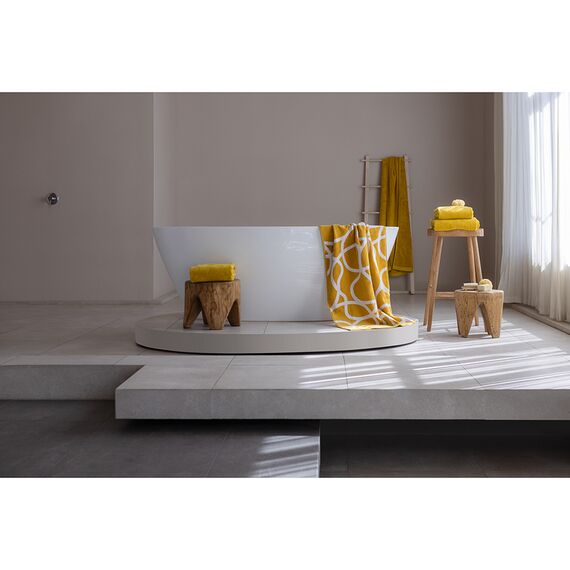 Полотенце банное горчичного цвета из коллекции Essential, 70х140 см, изображение 8