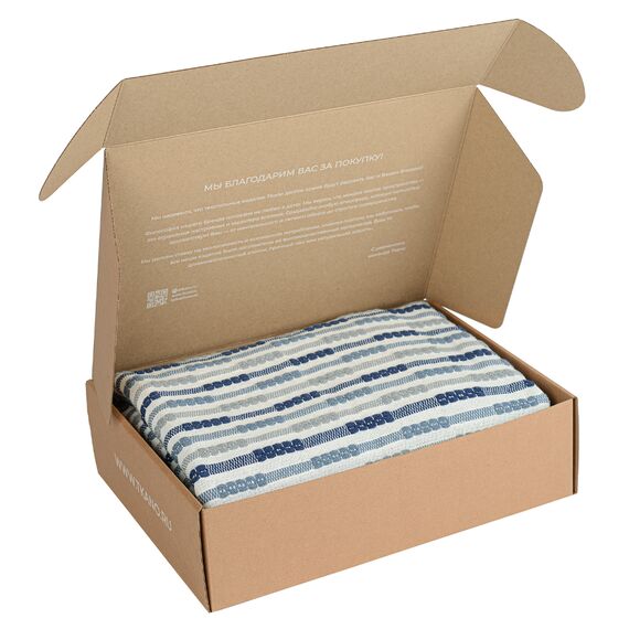 Покрывало из хлопка в полоску из коллекции Ethnic, 180х250 см, изображение 6