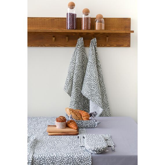 Прихватка серого цвета с принтом Спелая Смородина из коллекции Scandinavian touch, 22х22 см, изображение 3