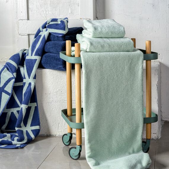 Полотенце банное мятного цвета из коллекции Essential, 90х150 см, изображение 4