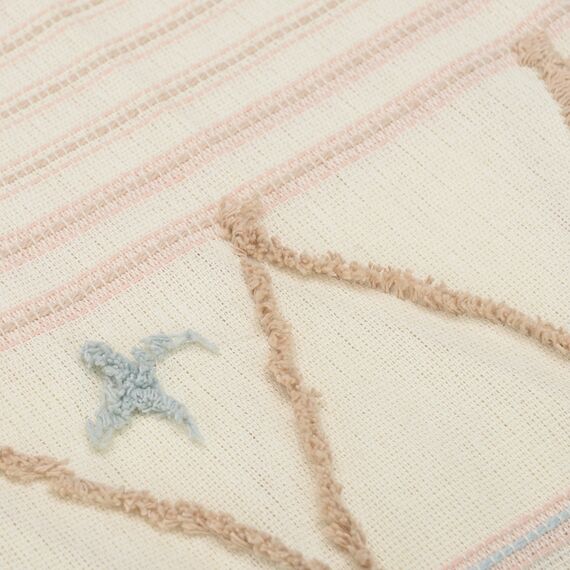 Покрывало из хлопка с бахромой голубого цвета из коллекции Ethnic, 180х250 см, изображение 7