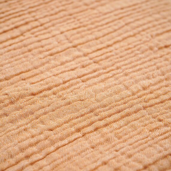 Покрывало двухстороннее из многослойного муслина цвета охры из коллекции Essential, 230x250 см, Tkano, изображение 7