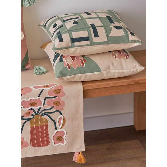 Подушка декоративная с геометрическим принтом из коллекции Ethnic, 45х45 см, Tkano, изображение 4