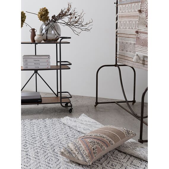 Подушка декоративная с кантом и бахромой из коллекции Ethnic, 30х60 см, изображение 3