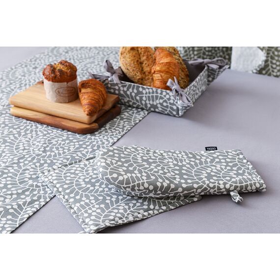 Прихватка серого цвета с принтом Спелая Смородина из коллекции Scandinavian touch, 22х22 см, изображение 4