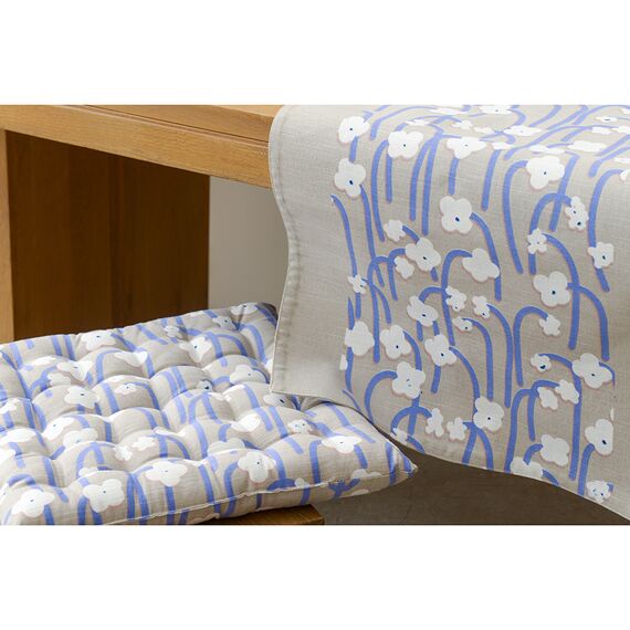 Подушка на стул из хлопка с принтом Полярный цветок из коллекции Scandinavian touch, 40х40 см, изображение 2