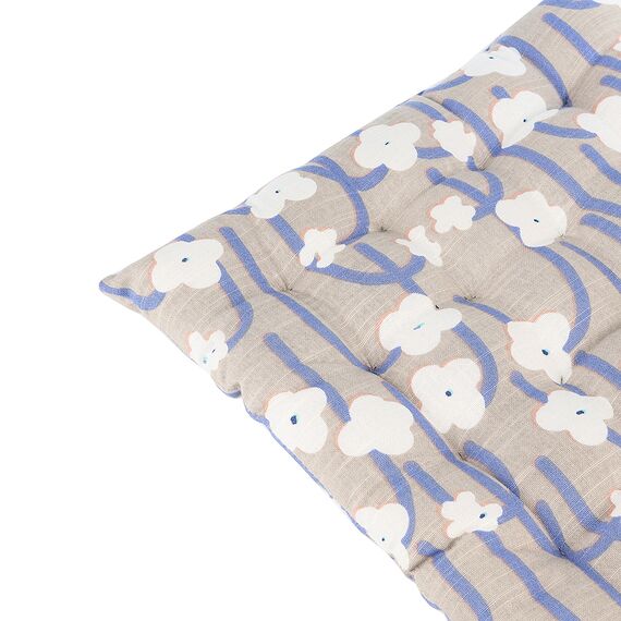 Подушка на стул из хлопка с принтом Полярный цветок из коллекции Scandinavian touch, 40х40 см, изображение 4