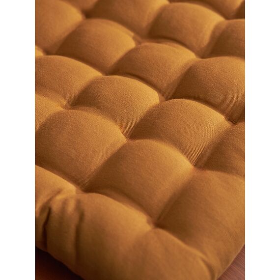 Подушка на стул из хлопка цвета карри из коллекции Essential, 40х40 см, Tkano, изображение 8